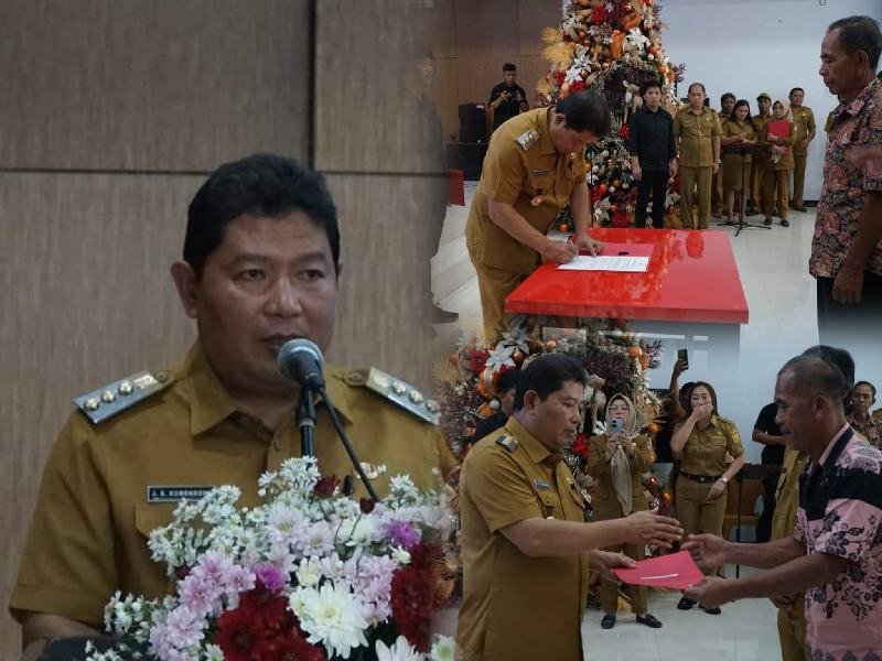 Penjabat Bupati, Jemmy Kumendong Lantik Sejumlah BPD Di Kabupaten Minahasa