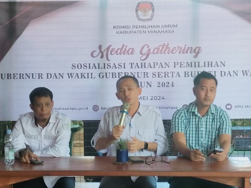 KPU Minahasa Gelar Media Gathering Sosialisasi Pilkada 2024
