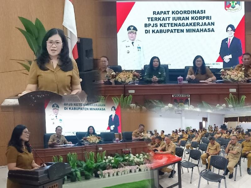 Sekda Minahasa, Lynda Watania Buka Rapat Koordinasi Iuran KORPRI BPJS Ketenagakerjaan