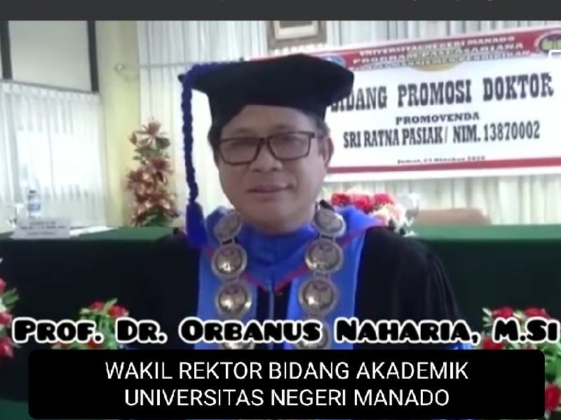 Ajang Pemilihan Rektor Unima, Nama Orbanus Naharia Menguat