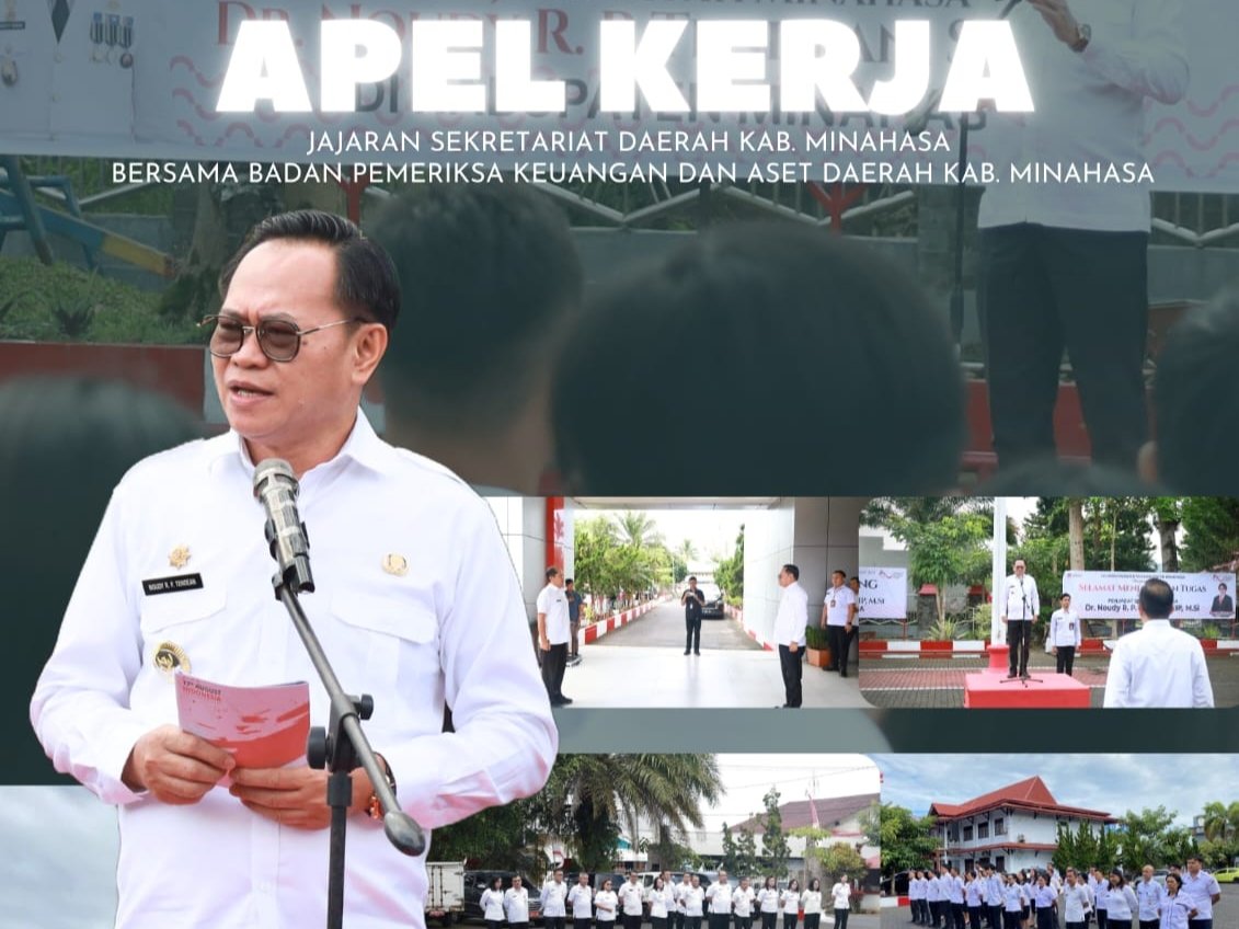 Penjabat Bupati Minahasa Dr. Noudy Tendean Pimpin Apel Kerja Perdana