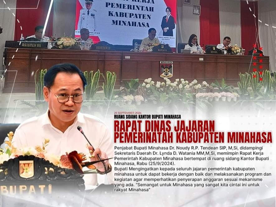 Penjabat Bupati Minahasa Pimpin Rapat Kerja Pemerintah Kabupaten