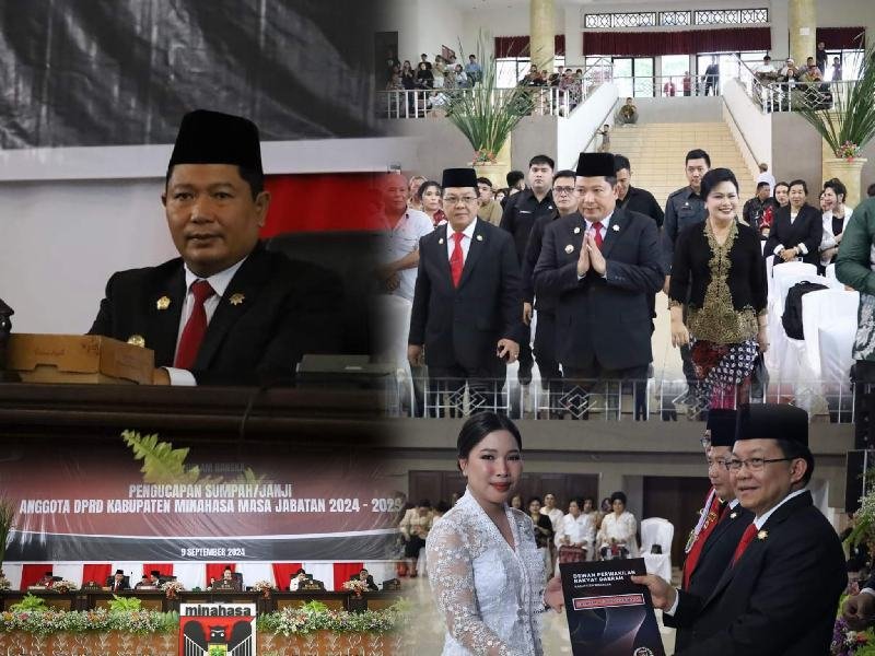 Penjabat Bupati Minahasa Hadiri Rapat Paripurna Pengucapan Sumpah Anggota DPRD Minahasa Periode 2024-2029