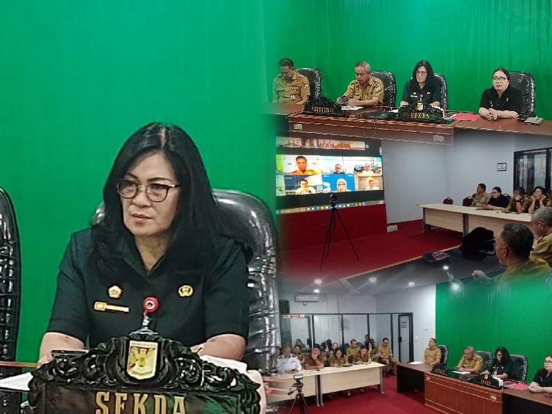 Sekda Minahasa bersama TPID Ikuti Rakor Pengendalian Inflasi dan Mitigasi Bencana Hidrometeorologi