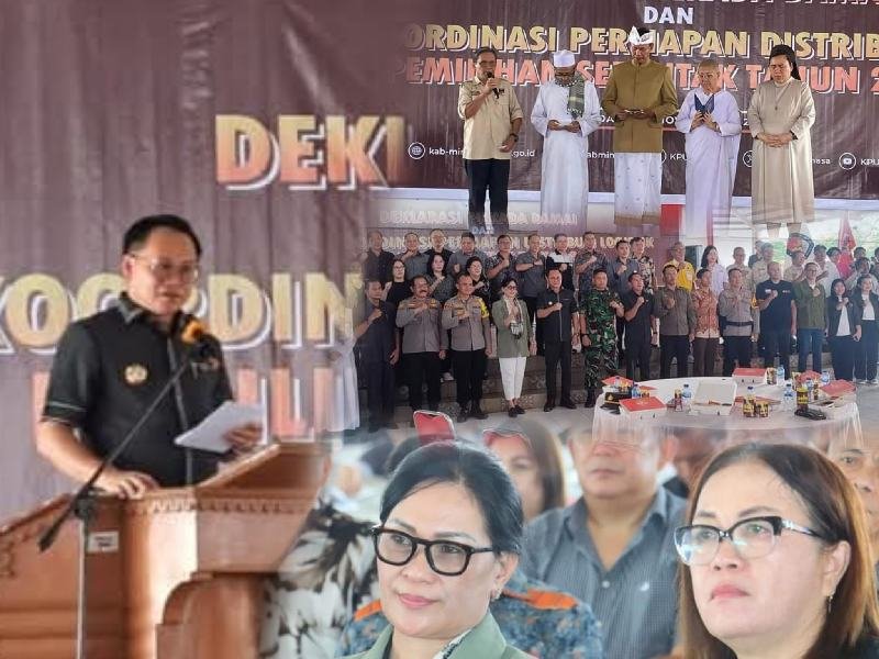 Deklarasi Pilkada Damai, Pj. Bupati Minahasa Imbau Masyarakat Gunakan Hak Pilih serta Ciptakan Aman dan Damai