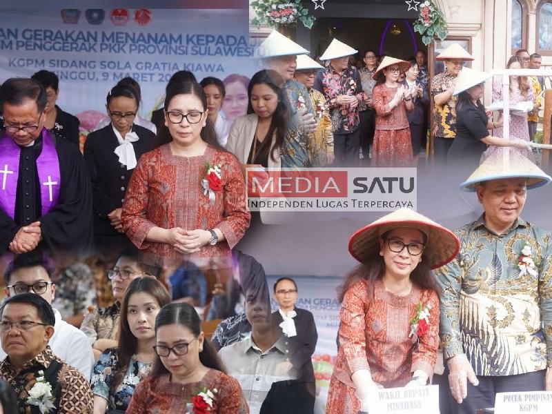 Wakil Bupati Minahasa Hadiri Ibadah Minggu dan Pencanangan Gerakan Menanam di KGPM Sidang Sola Gratia Kiawa