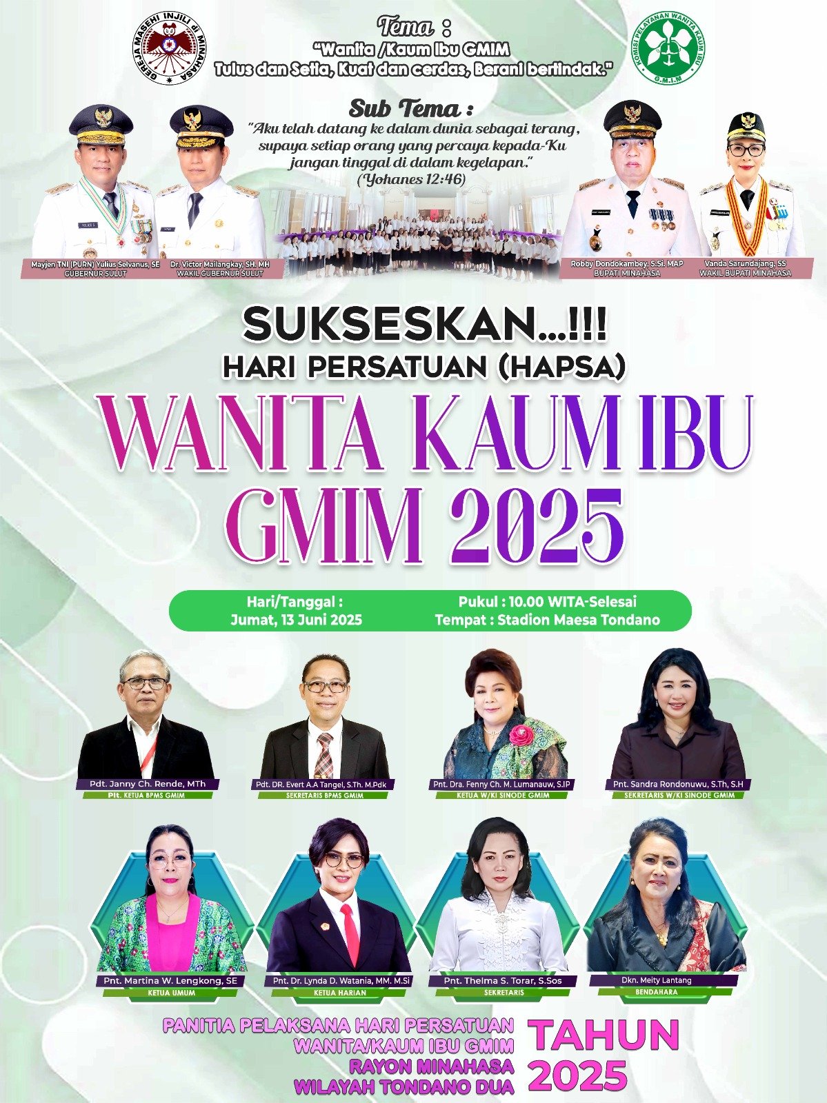Ribuan Peserta Siap Meriahkan HAPSA WKI Sinode GMIM 2025 di Wilayah Tondano Dua