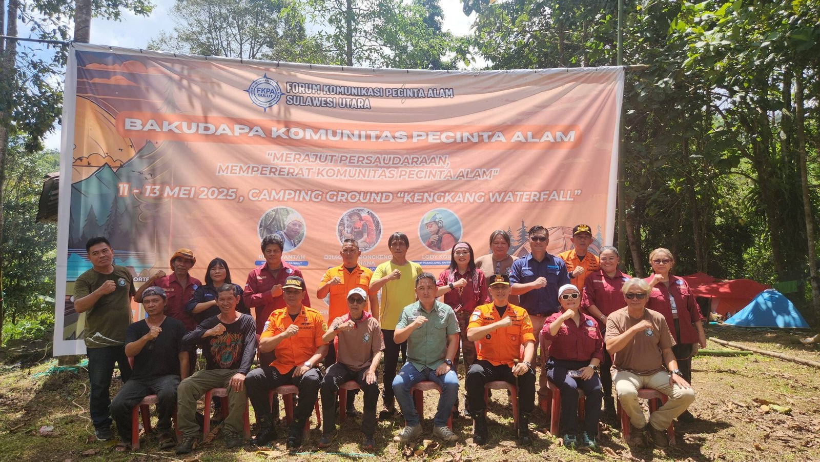 Komunitas Pecinta Alam Sulut Gelar Bakudapa di Kengkang Camping Ground
