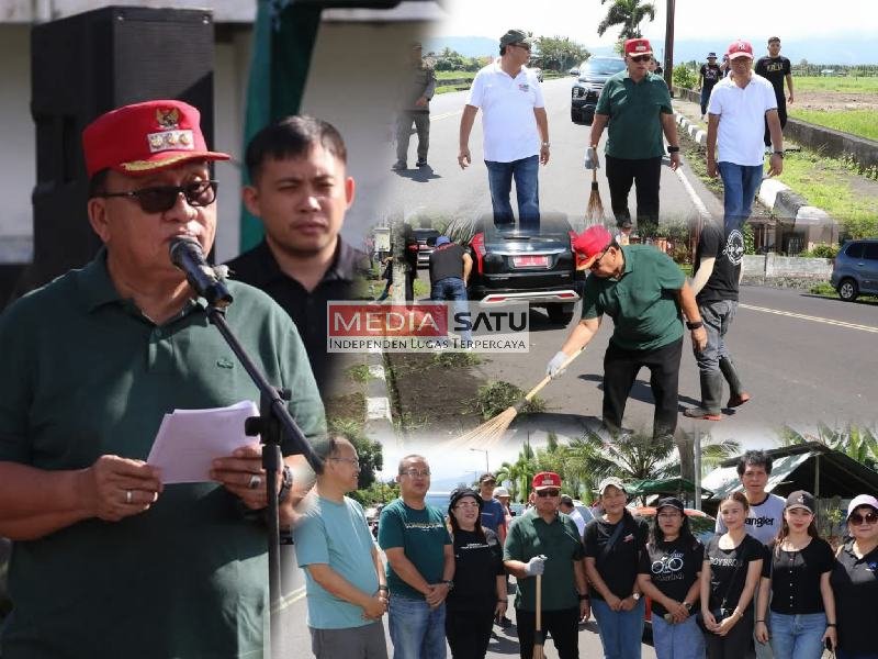 Bupati Minahasa Pimpin Langsung Aksi Bersih-Bersih