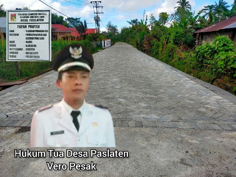 Pekerjaan Jalan Paving Block Pemerintah Desa Paslaten Rampung, Masyarakat Rasakan Manfaatnya