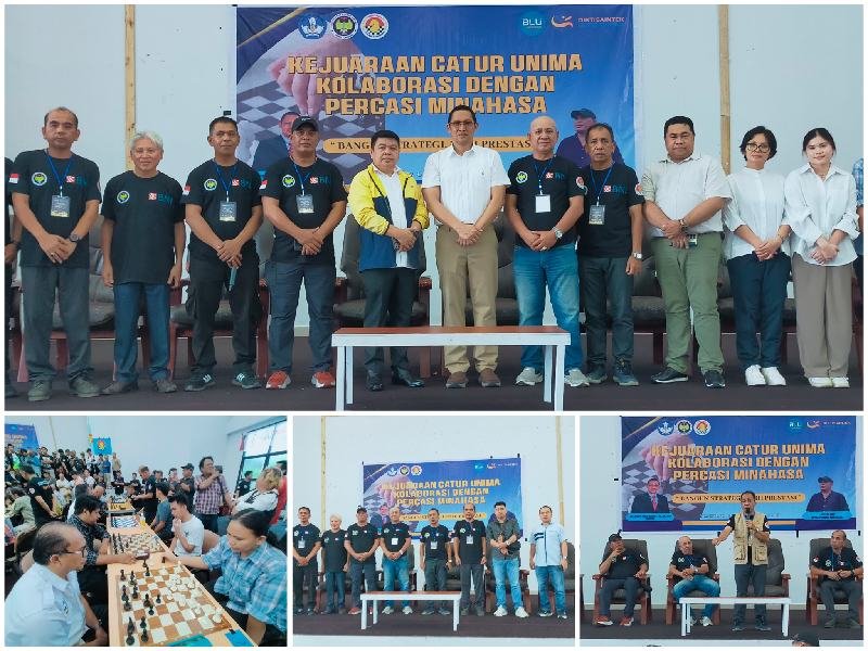 UNIMA dan Percasi Minahasa Gelar Kejuaraan Catur Perebutkan Piala Rektor