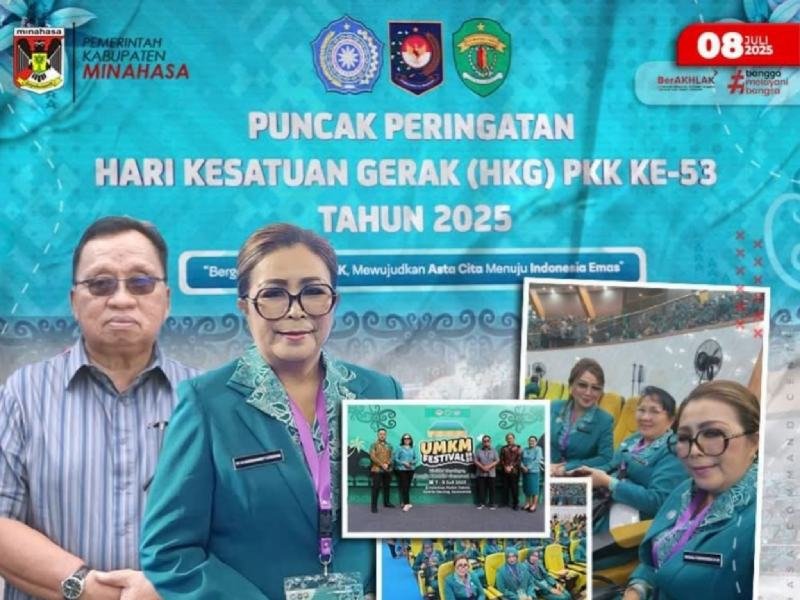 Bupati Minahasa dan Ketua TP-PKK Hadiri Rakernas dan Puncak HKG PKK ke-53 di Samarinda