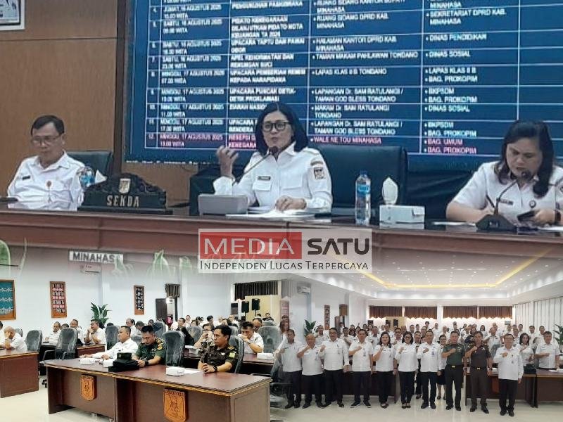 Pemkab Minahasa Matangkan Persiapan Peringatan HUT ke-80 RI