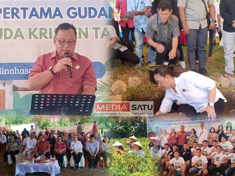 Pemkab Minahasa Dukung Ketahanan Pangan Lewat Panen Cabai dan Pembangunan Gudang Koperasi RPKT Desa Taraitak Satu