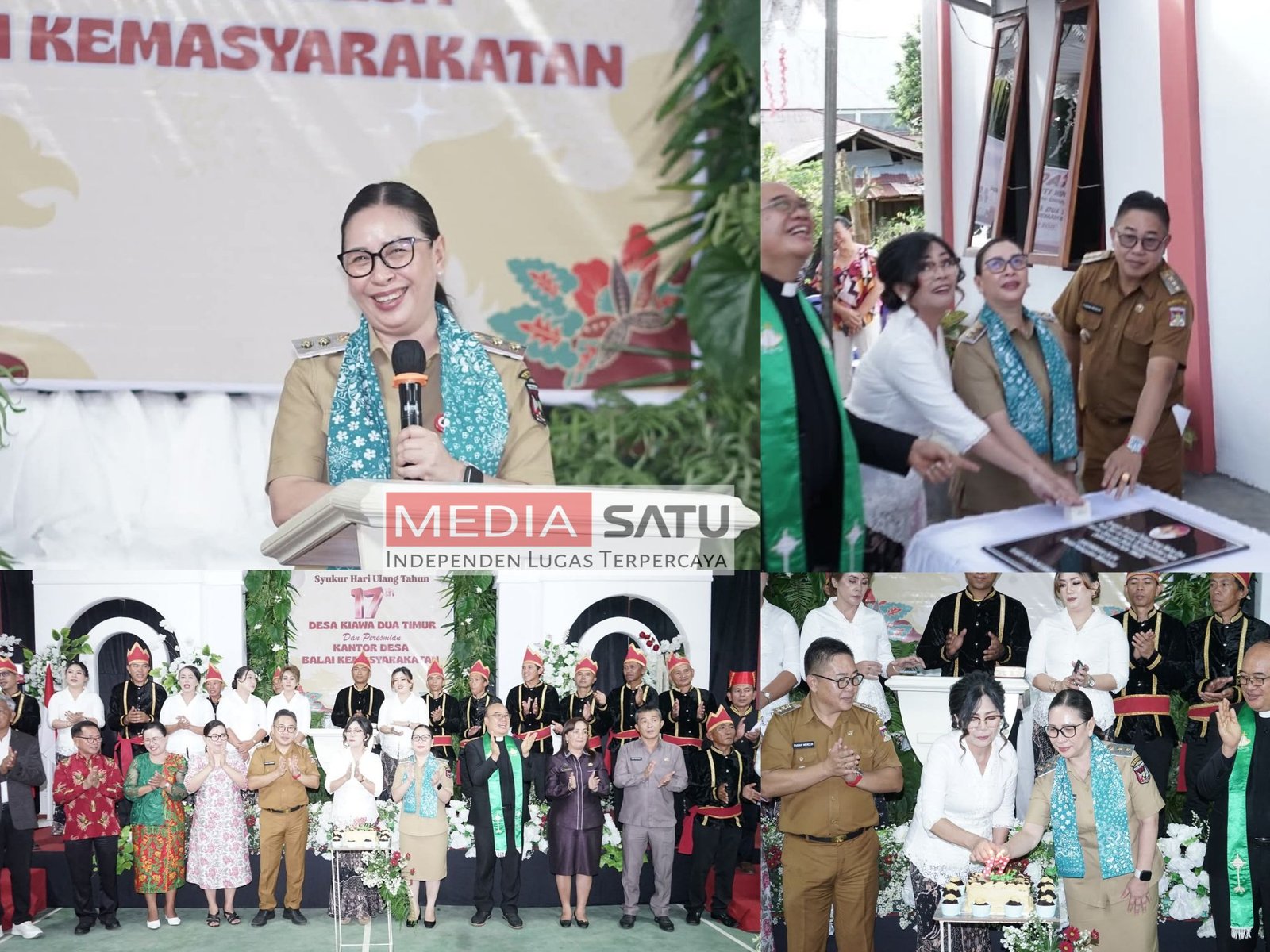 Wabup Minahasa Resmikan Balai Kemasyarakatan dan Kantor Desa Kiawa Dua Timur