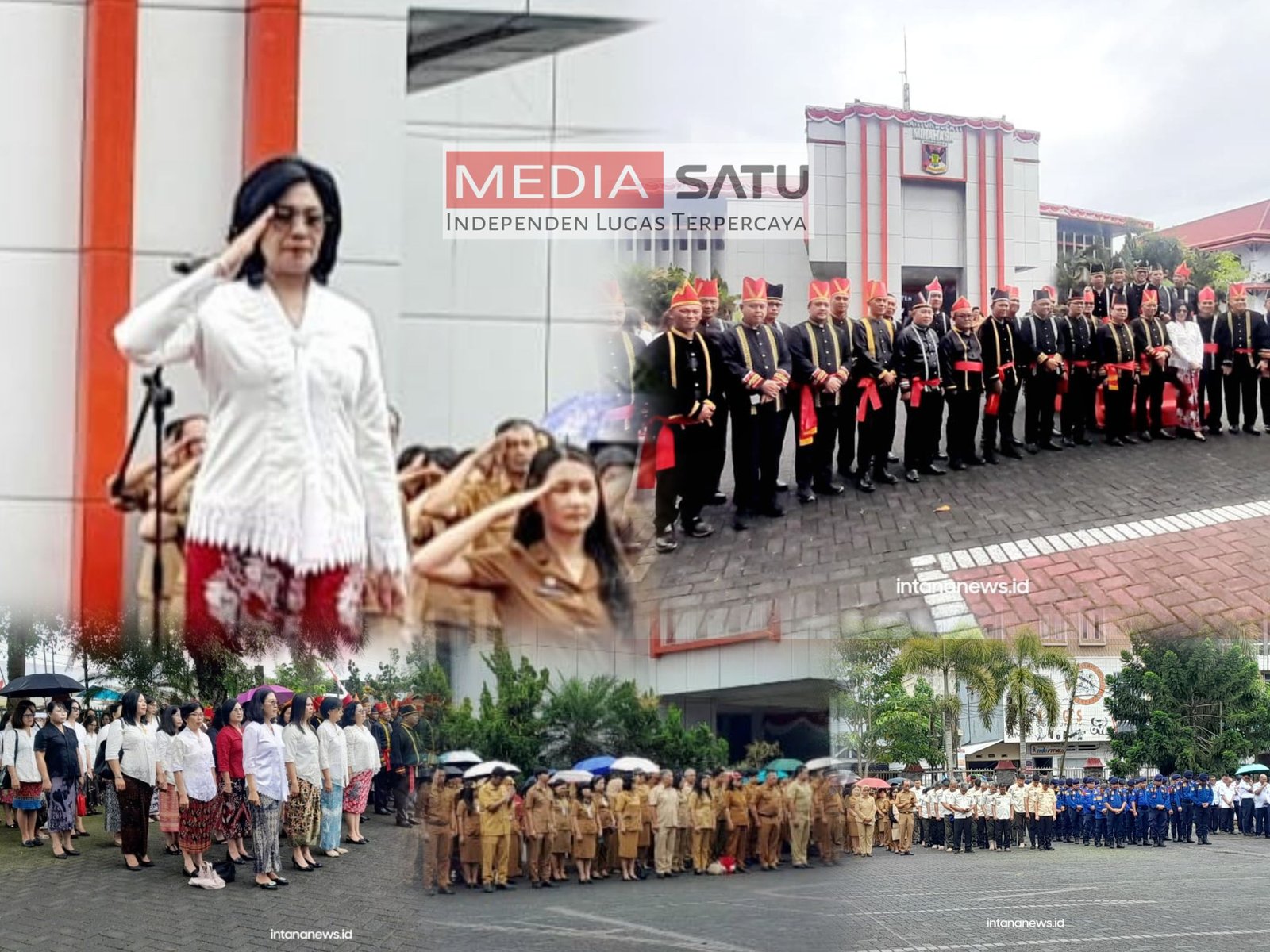 Upacara HUT ke-61 Provinsi Sulut di Minahasa Berlangsung Khidmat Meski Diguyur Hujan