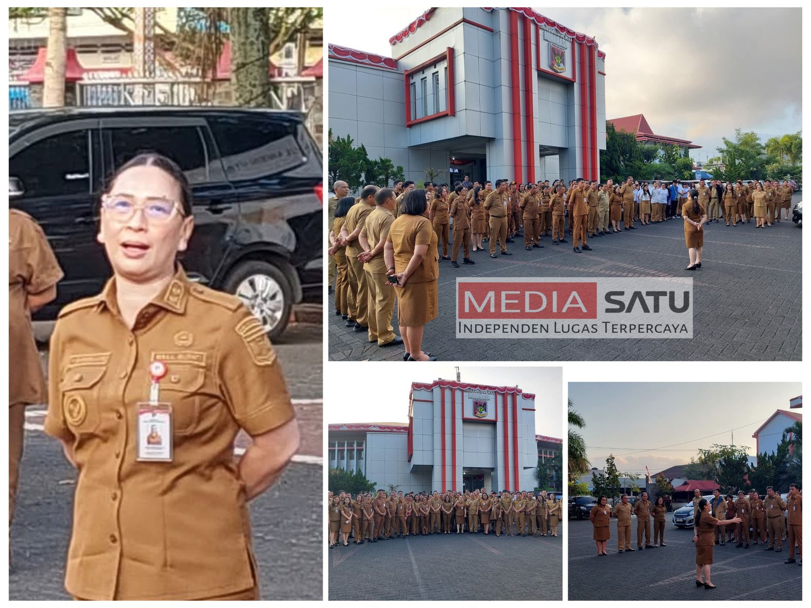 Wabup Minahasa Vanda Sarundajang Pimpin Apel Sore di Lingkungan Setda