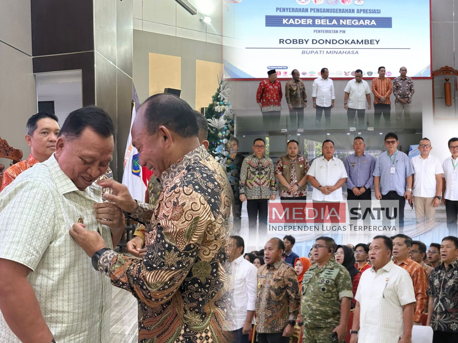 Bupati Minahasa Robby Dondokambey Dianugerahi Penghargaan dan Lencana Bela Negara oleh Kementerian Pertahanan RI