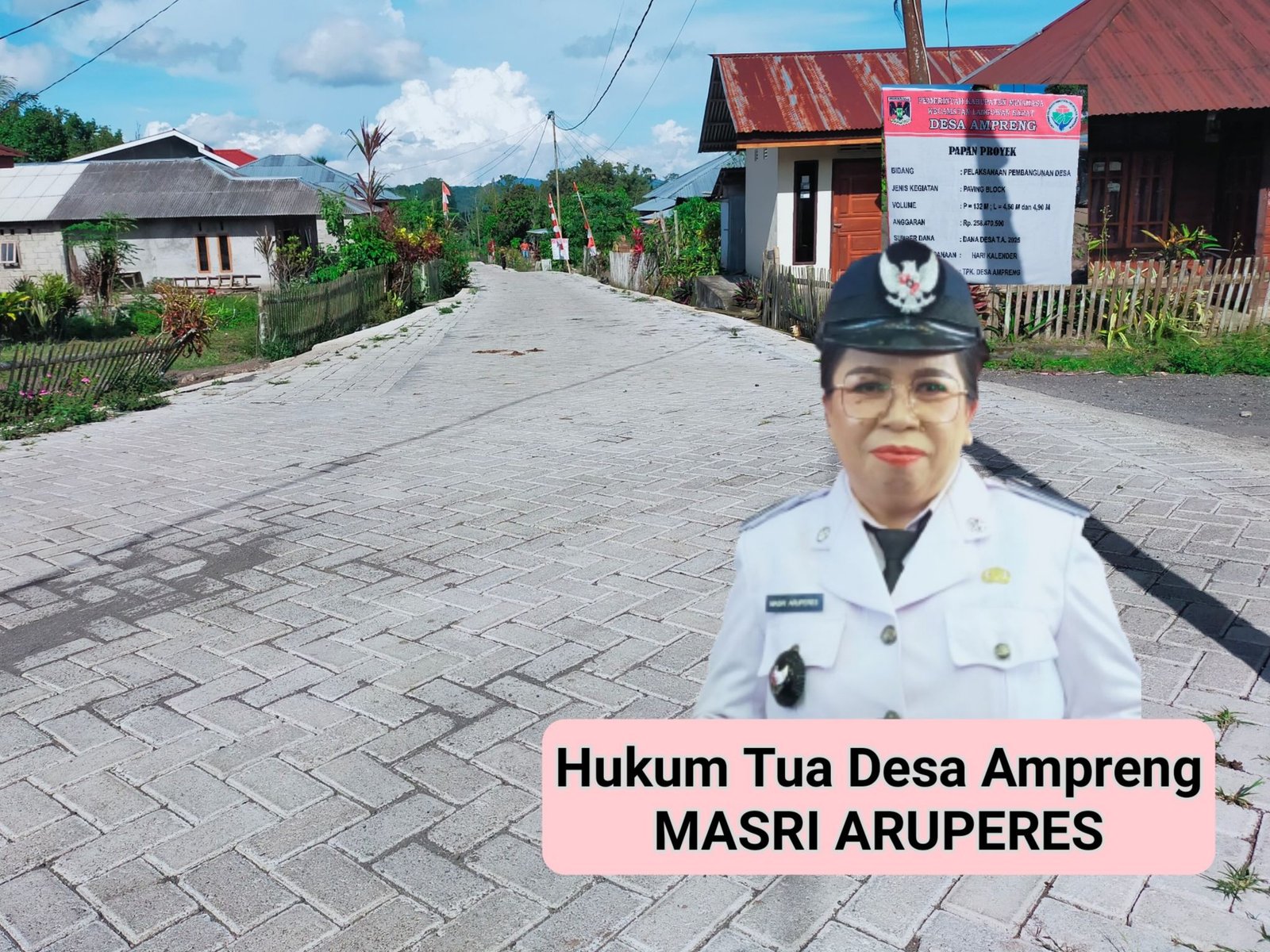Pemerintah Desa Ampreng Rampungkan Pembangunan Jalan Paving Block Dana Desa 2025