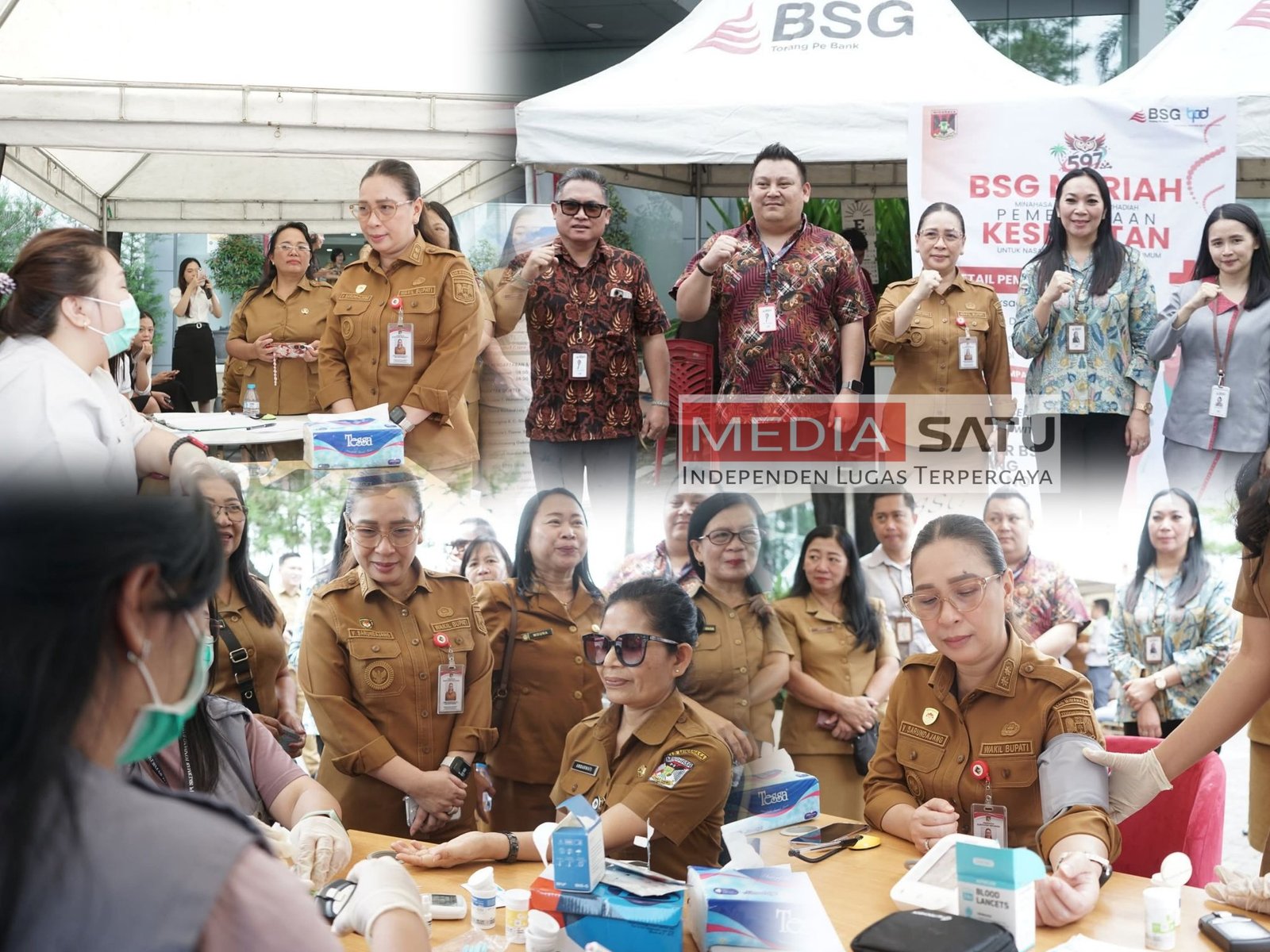 Wabup Minahasa Tinjau Pemeriksaan Kesehatan Gratis Bank SulutGo