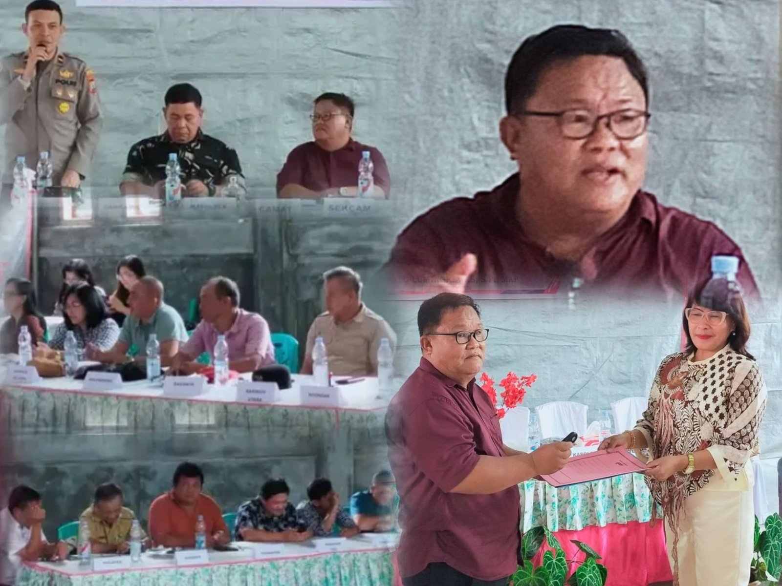 Hukum Tua Desa Paslaten Hadiri Pisah Sambut Camat Langowan Barat