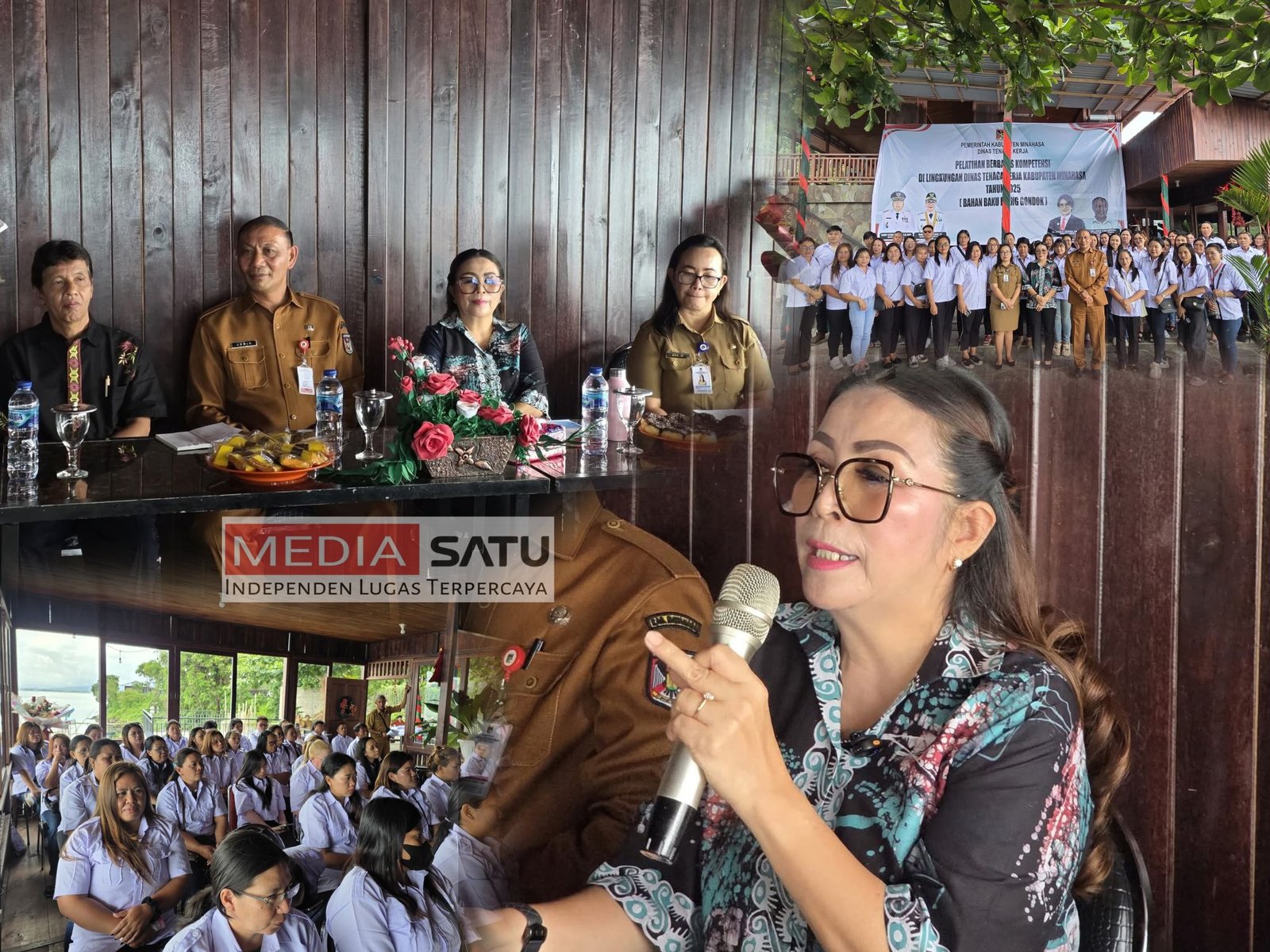 Ketua TP-PKK Minahasa Hadiri dan Beri Materi Pelatihan Berbasis Kompetensi Pemanfaatan Eceng Gondok