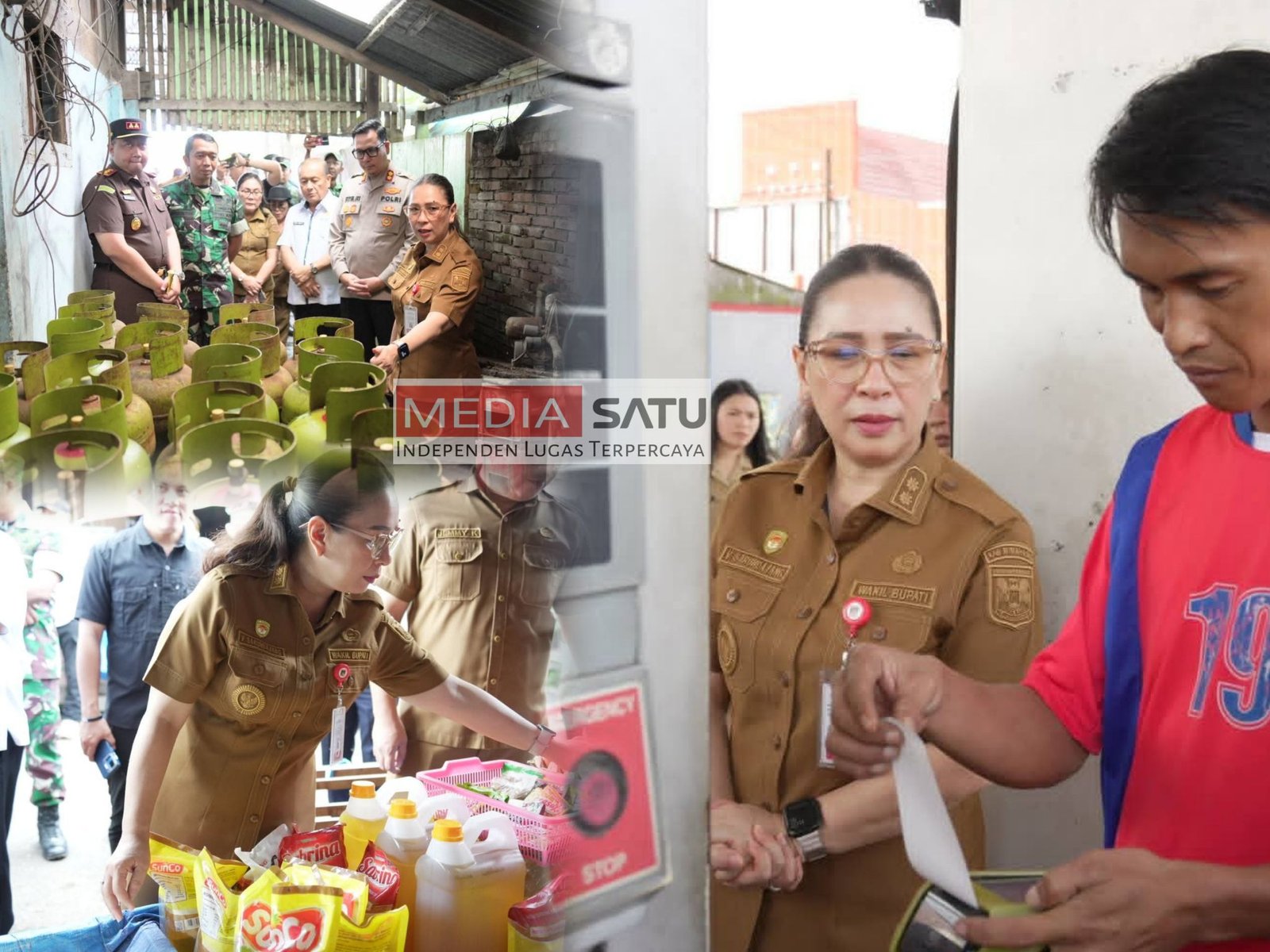Jelang Nataru, Wabup Minahasa Vanda Sarundajang Sidak SPBU, Pangkalan LPG, dan Pasar Tondano