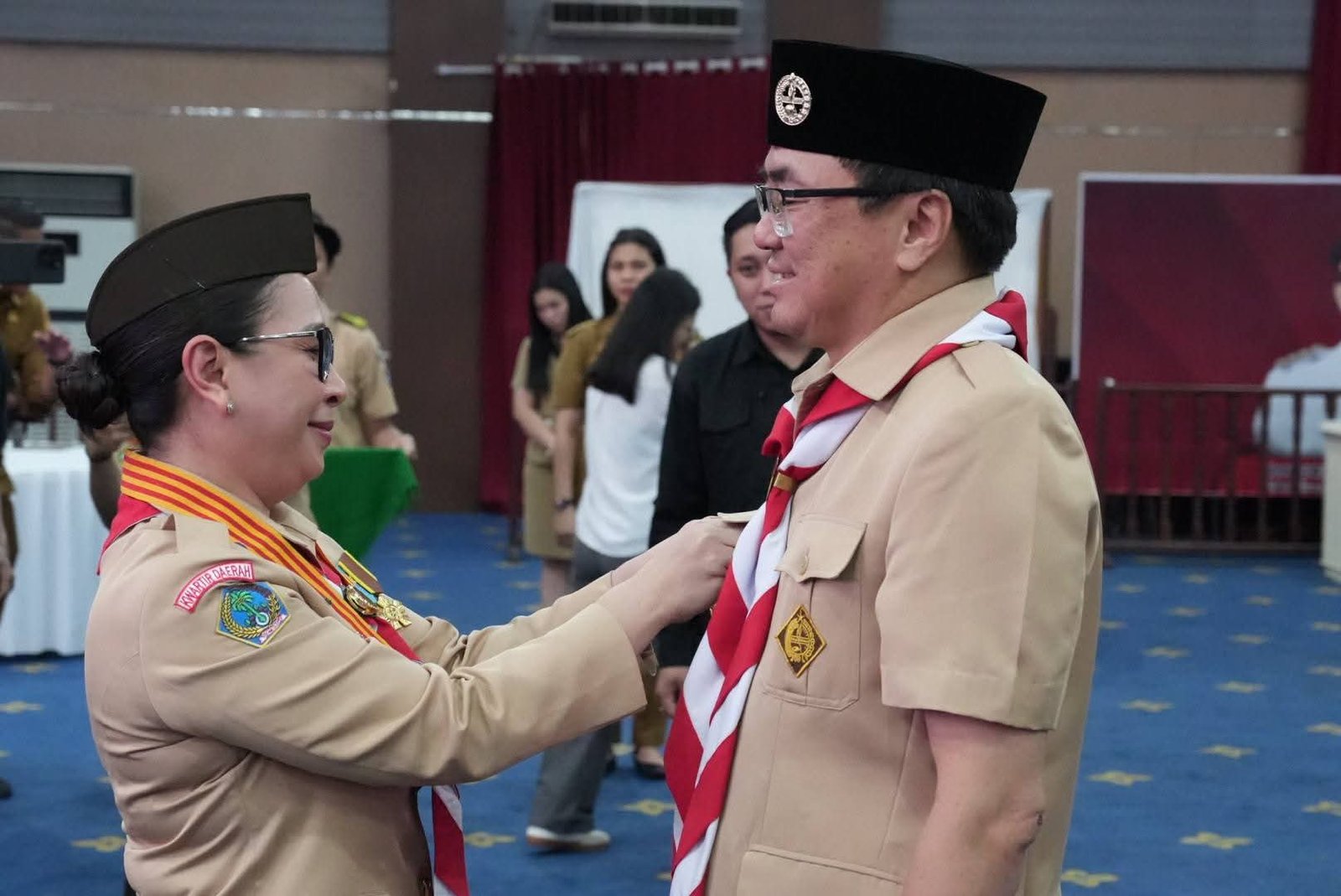 Wabup Minahasa Vanda Sarundajang Lantik Pengurus Pramuka Kota Manado Periode 2025–2030